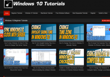 Give Premium Windows 10 Tutorials Video Site + Premium Plugins