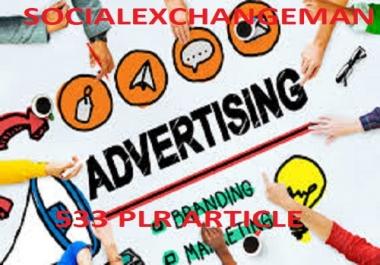 give you 533 Advertising plr articles and up to 2500 keywords