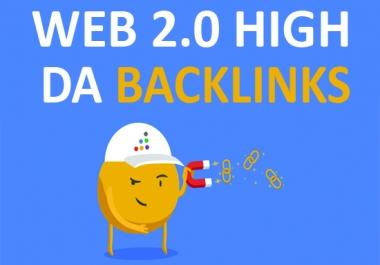 Get 25 web 2.0 dedicated DA70 accounts backlinks