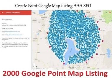 create 100 Google Point Map citations For Local Business optimizations