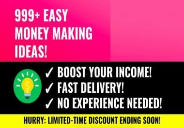 Send 999 Incredible Money Making Ideas
