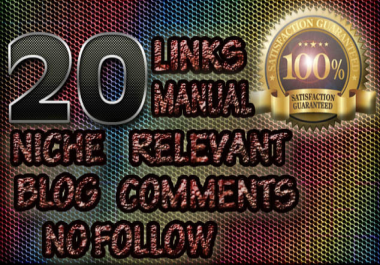 20 niche relevant blog comment backlinks
