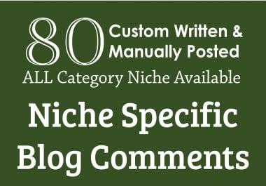 I Will Do Manually 80 Niche Relevant Blog Comment Backlinks