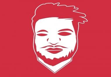 Design Minimalist Flat Line Vector Avatar Of You