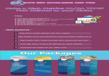 Make High PA,  DA,  CF & TF PBN to rank up Your Website