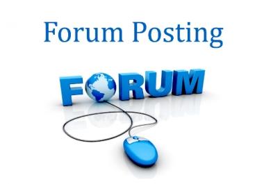do 30 high quality forum posting