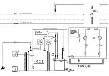Draw a P& id piping and instrumentation diagram / drawing