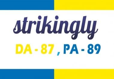 Write And Publish A Guest Post On Strikingly,  Livejournal,  linkedin DA-87