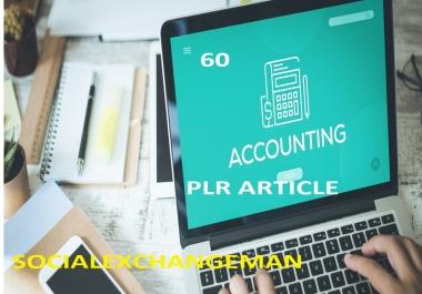 give you 60 Accounting plr articles and up to 600 seo keywords