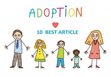 give you 10 Adoption plr articles and up to 100 SEO keywords