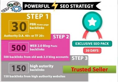 30 PBN Backlinks / DA 40 or TF 20 + 500 Web 2.0 Posts + 150 Authority profiles + Tier 2 + Tier 3