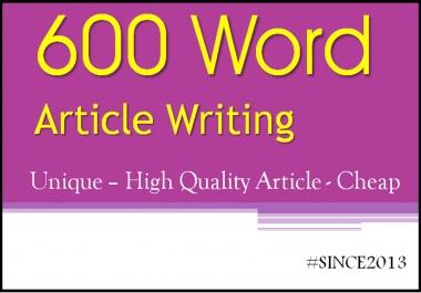 2x600 Words Article Fresh and High Quality