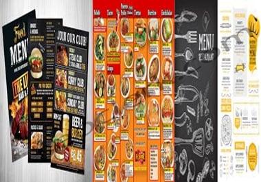 I Do All Sized Editable Restaurant Menu, Food Menu