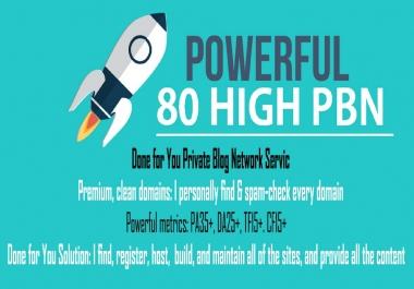 80 PowerFul High PBN Permanent Manual Homepage PBN Links