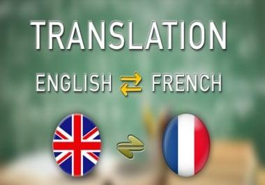 Translate English &gt French or vice-versa