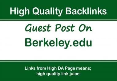 Publish a guest post on Berkeley - Berkeley. edu,  DA92