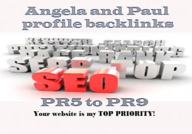I will do 20 Paul And Angela Profile Back Links
