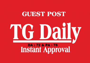 Write a High-Quality Article and Publish it on TgDaily. com