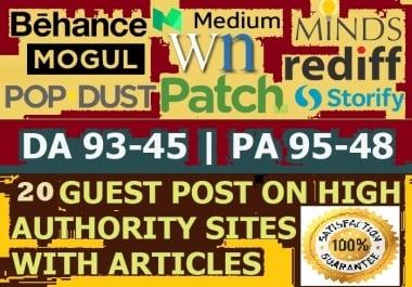 Publish 10 X High Authority Guest Post DA 93-45 Not PBN