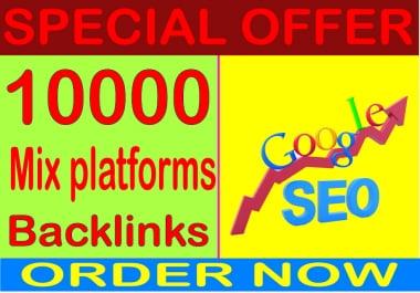 you get 10000 HQ PR Panda safe Mix platforms backlinks
