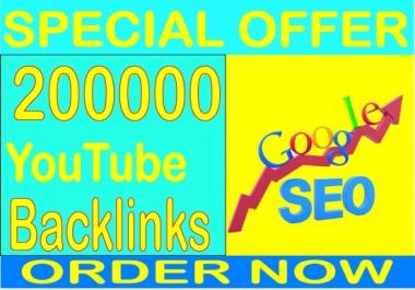 Super Powerful SEO- 200,000 YouTube Backlinks and Embeds,  Organic Video increase your ranking in Google search results