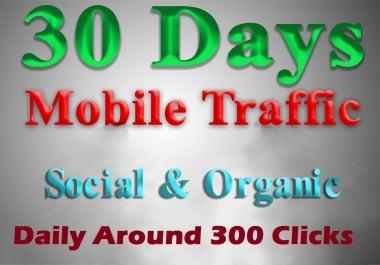 Get MOBILE Web Traffic for 30 days Daily 300+ Clicks