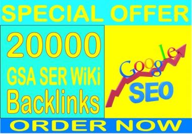 Super SEO- 10,000 GSA SER WiKi Backlinks increase your ranking in Google search results