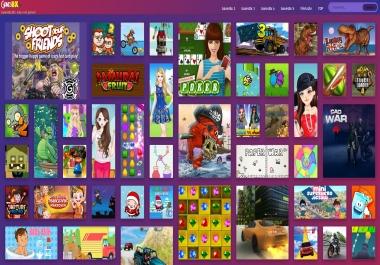 The source code of the mini game website on the browser is composed of flash games and html5 games